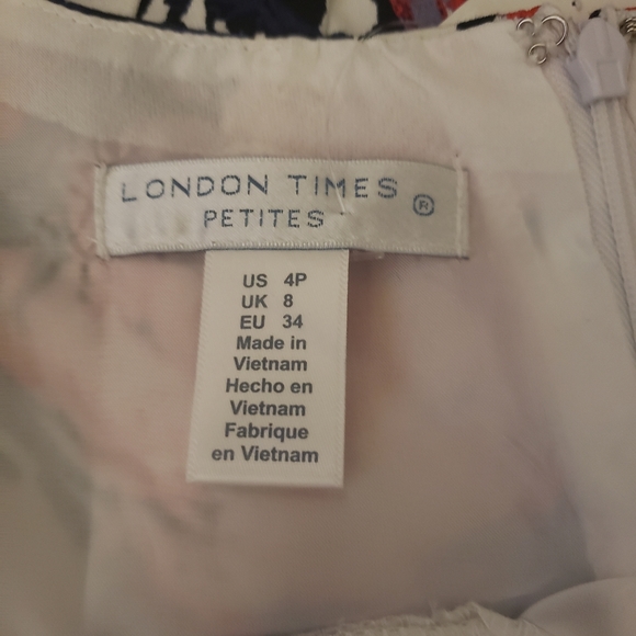 London Times Petite Coral Dress - Picture 6 of 15